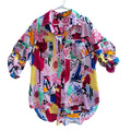 Thread Story Retro 80's Print Full Button Up Blouse - Size 3X