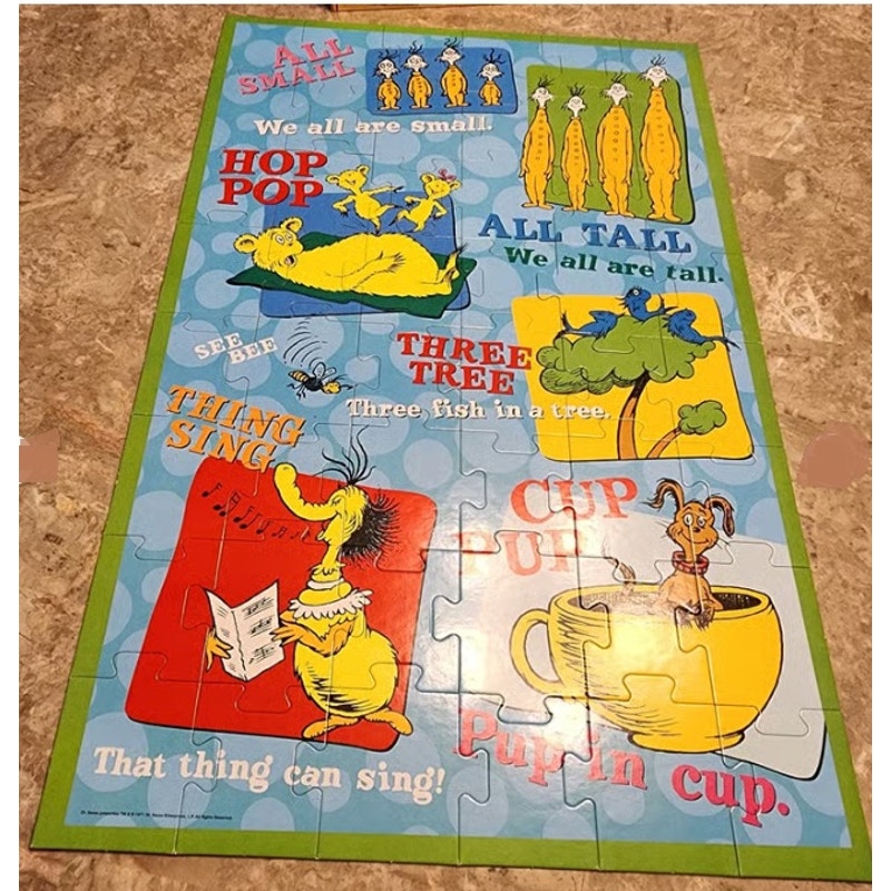 Dr. Seuss "Hop On Pop" Giant Floor Puzzle 48-Piece - NEW