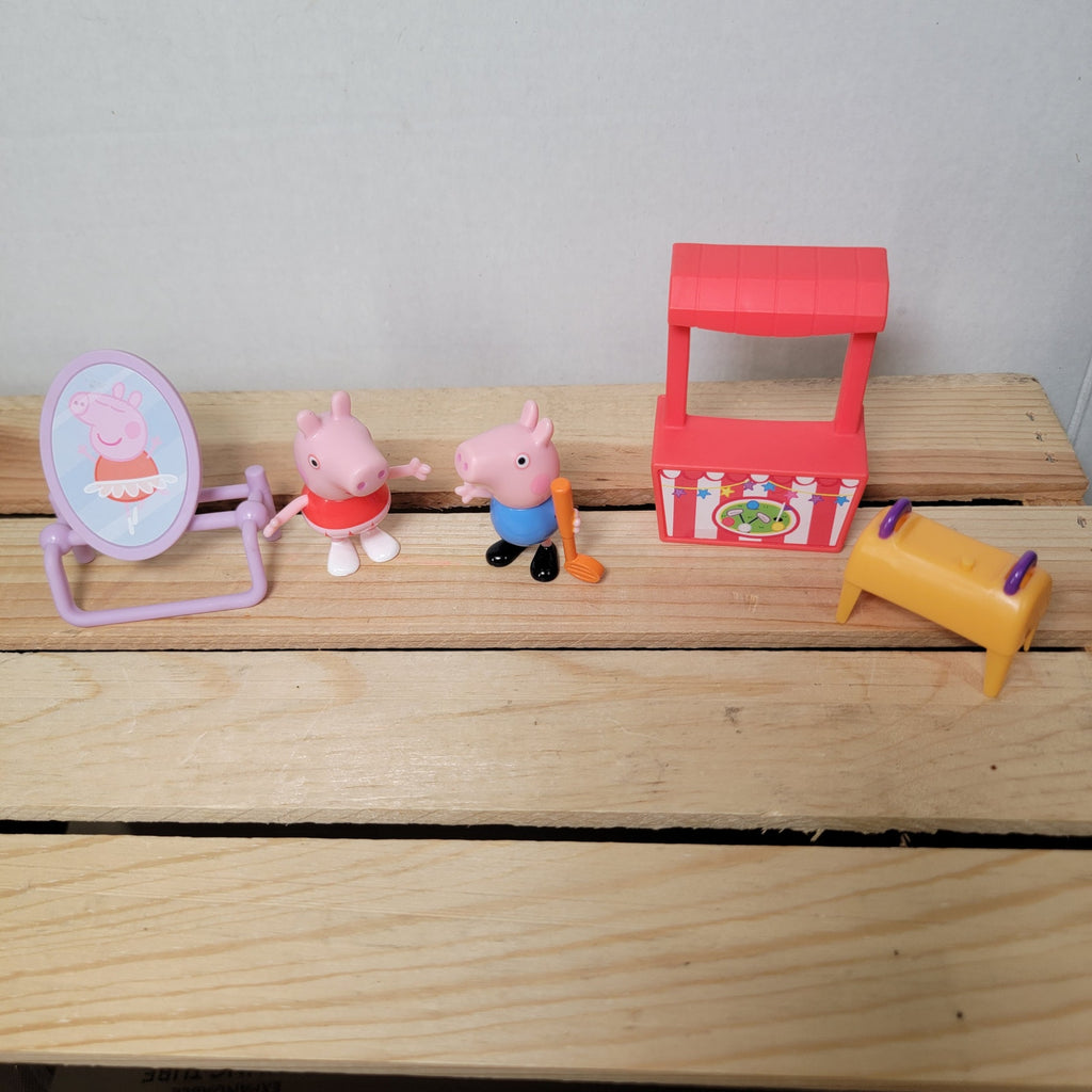 5 Pc Peppa Pig Playset: Peppa At the Fairground and Ballet