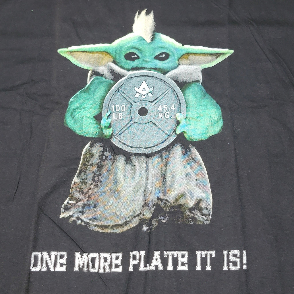 OOAK Anvil Unisex Tee Grogu Inspirational Workout "One More Plate" - 2XL NWOT