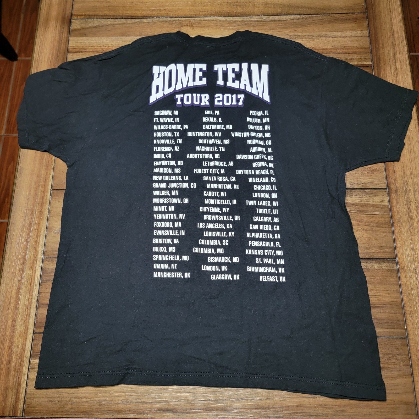 Thomas Rhett "Home Team" Tour 2017 Black Unisex Tee - Size XL