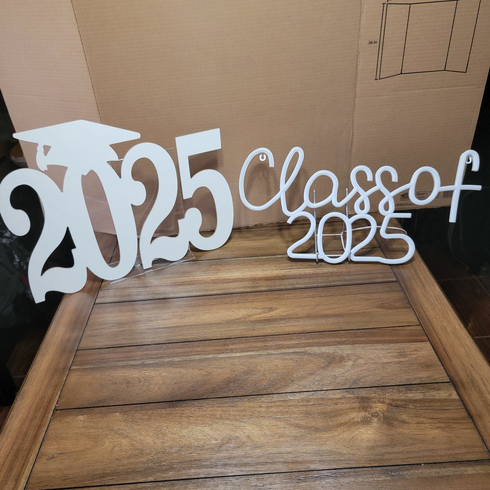 "Class of 2025" Light & "2025" Thin Wooden Cutout from Hobby Lobby