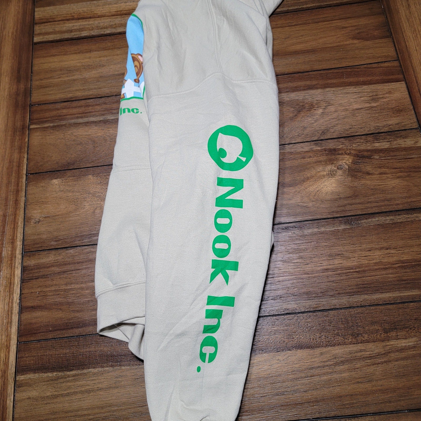 Animal Crossing LS Beige Unisex Hoodie "Nook, Inc. - Size Large