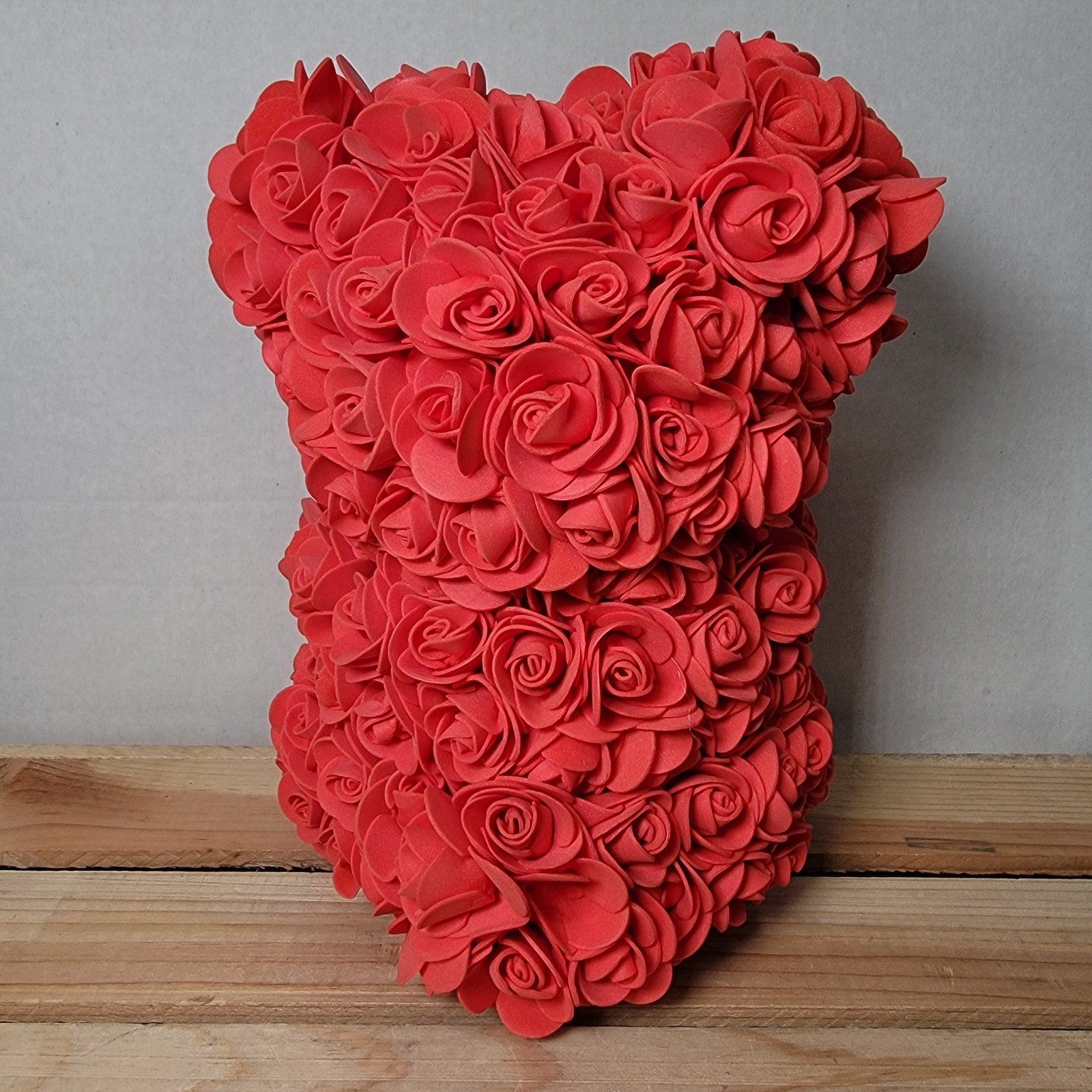 Red Foam Rose Teddy Bear w/ "Just For You" Ribbon