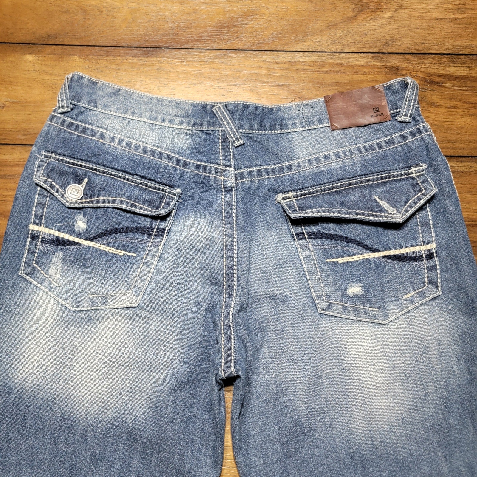 CJ Black Wide Leg Denim Jeans - Size 34/30