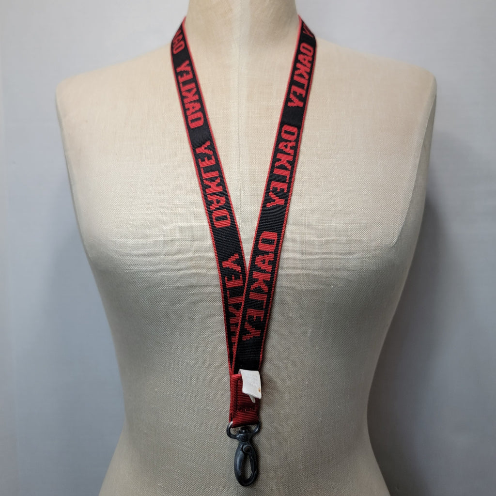 Oakley Black & Red Lanyard w/ Clip