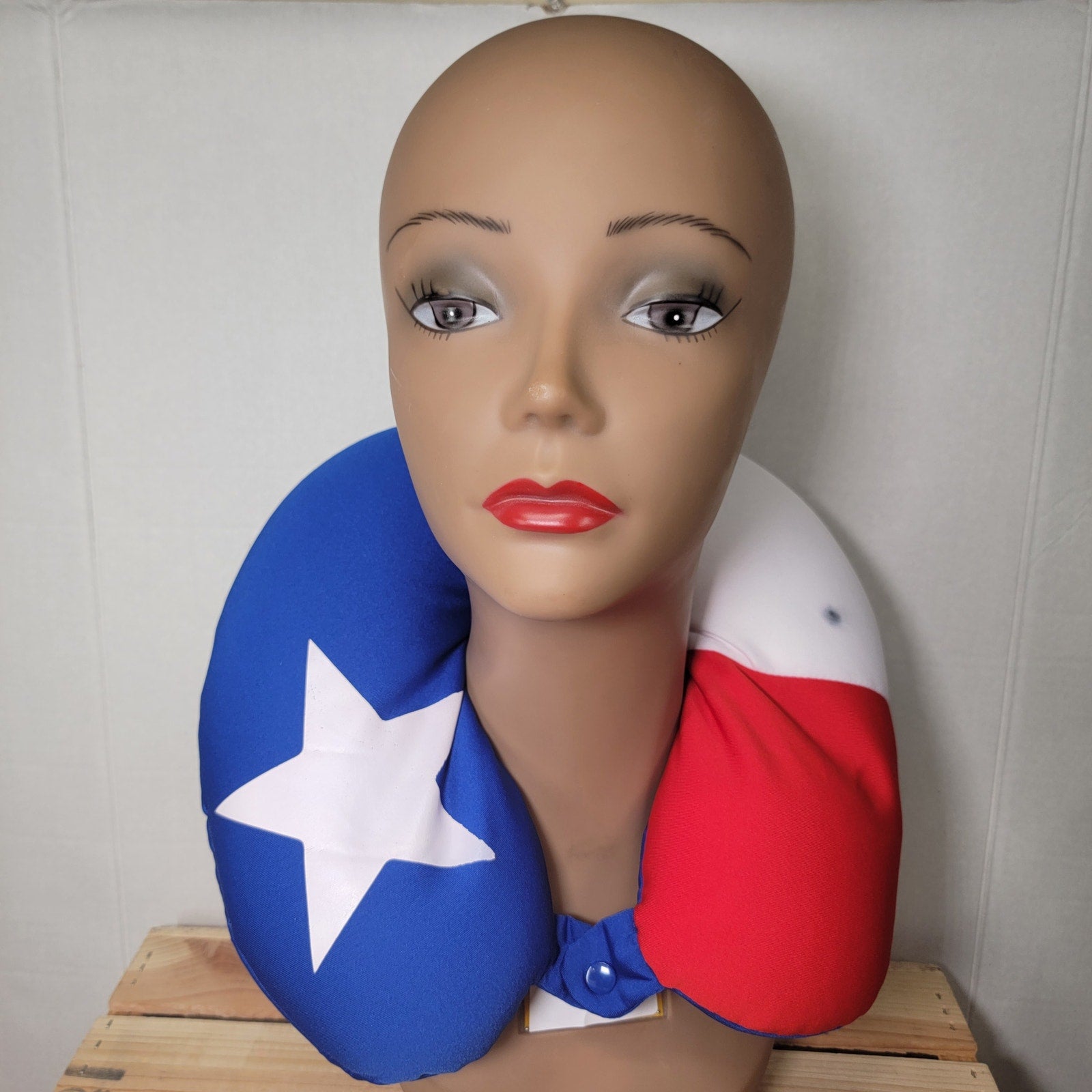 Texas Flag Neck Pillow w/ Snap
