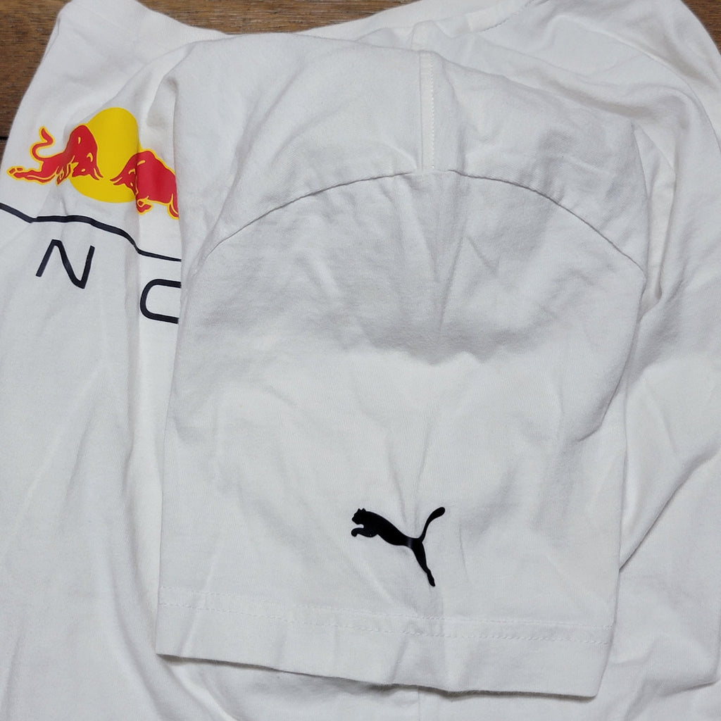 Puma White Unisex Tee "Red Bull Racing" - Size Medium