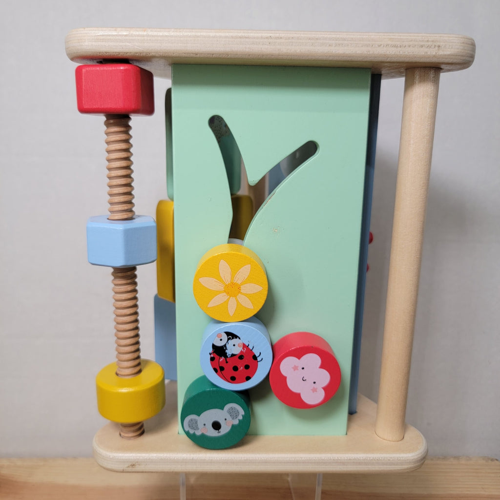 Fisher Price Wooden Activity Triangle 3-Sided Toy - For Baby & Infant 6M+