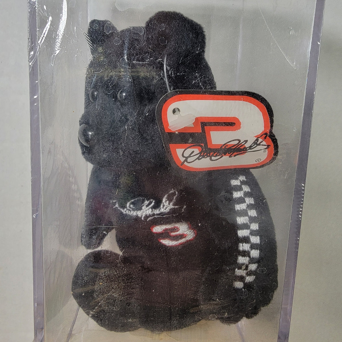 VTG Gold N Bears Plush Dale Earnhardt Sr #3 Bear in Display Case - NEW / SEALED