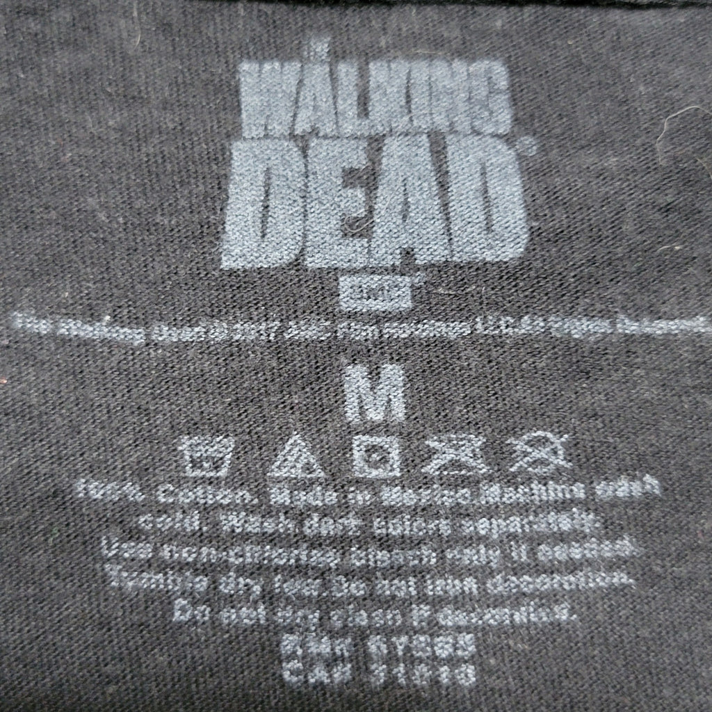 The Walking Dead Black Unisex Tee Negan Orange Background - Size Medium