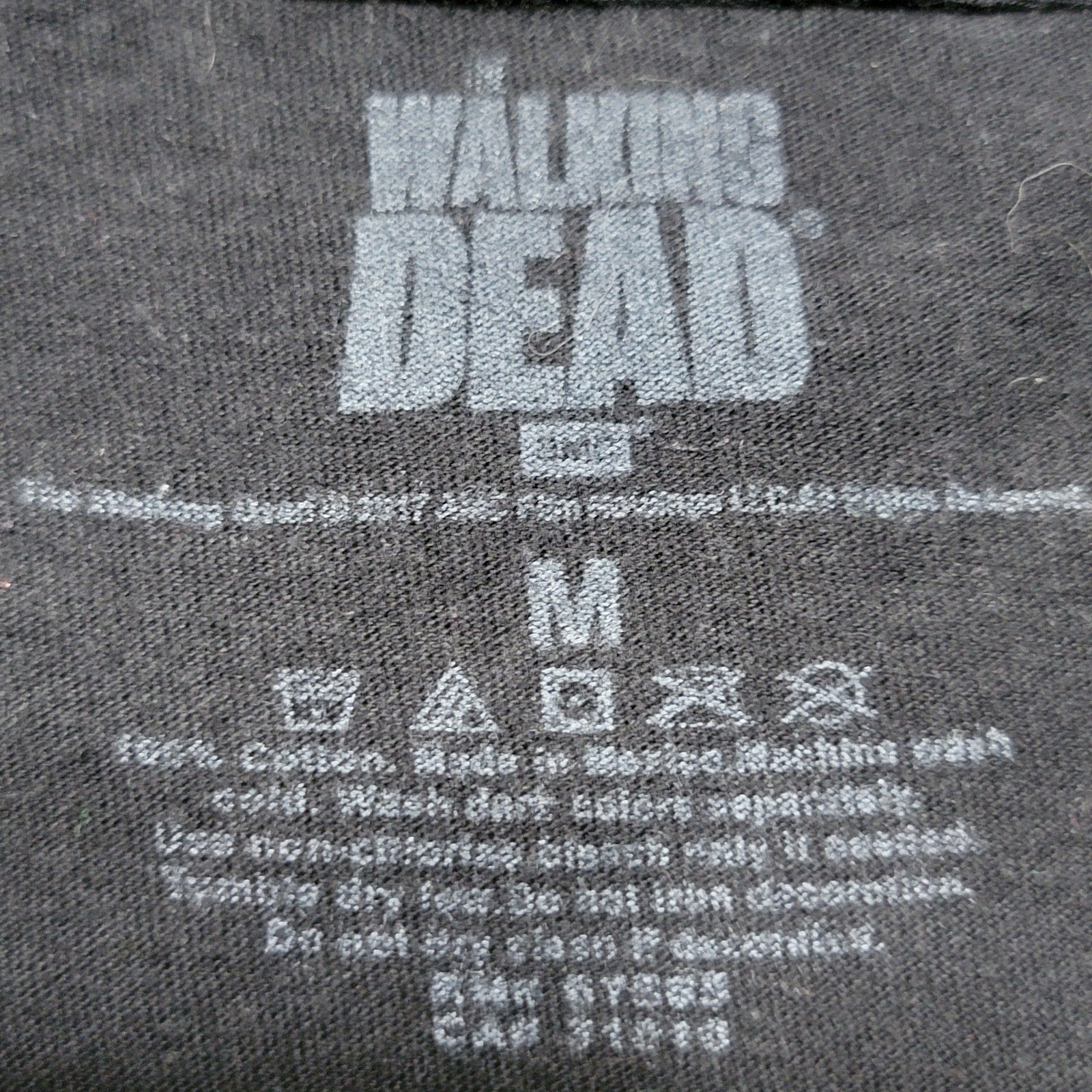 The Walking Dead Black Unisex Tee Negan Orange Background - Size Medium