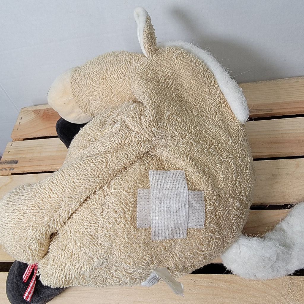 Plush Bean Bag Heavy Bottom Terry Cloth Donkey w/ Band-aids