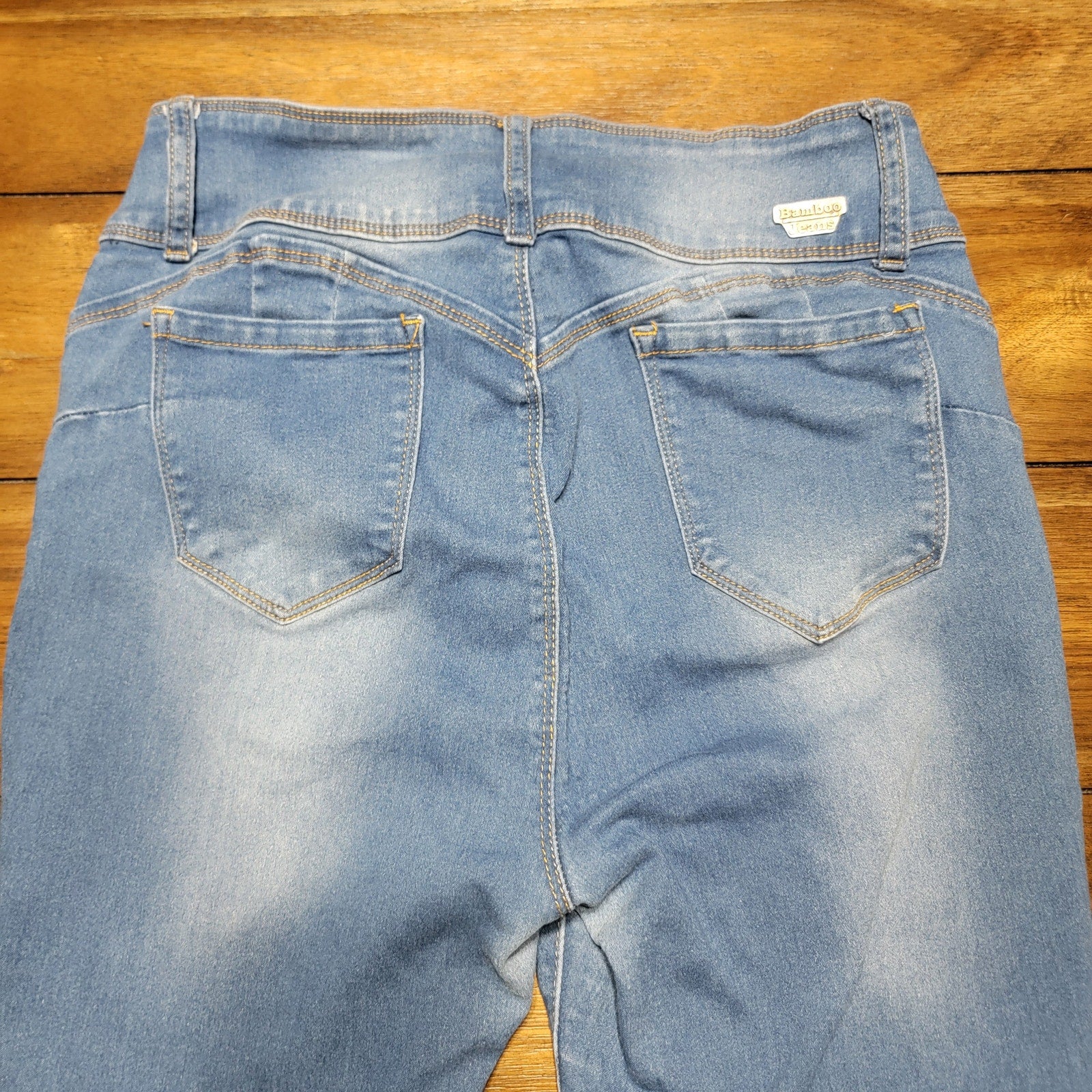 Bamboo Jeans Hi-Rise Denim Jeans - Size Junior 15
