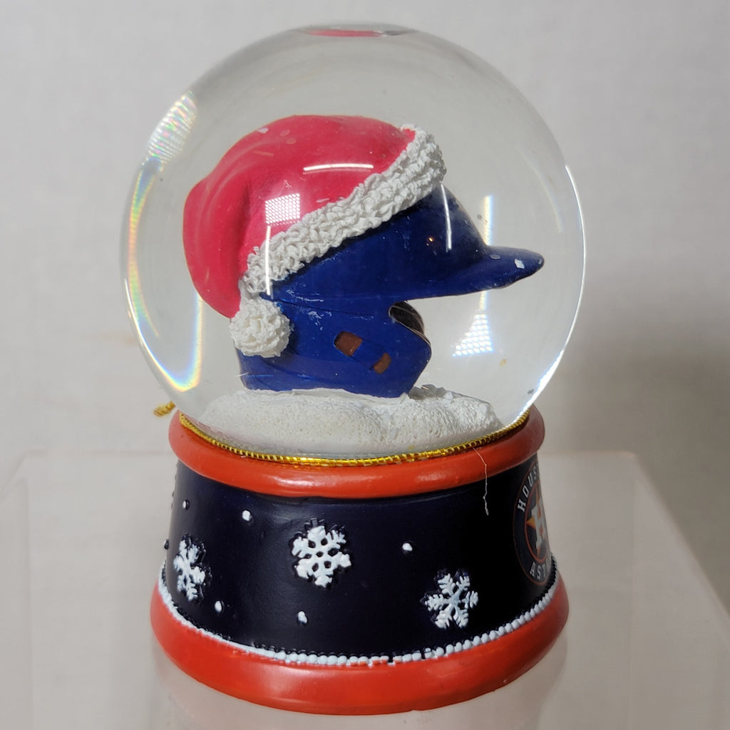 MLB Houston Astros Christmas Snow Globe Helmet w/ Santa Hat - NWT