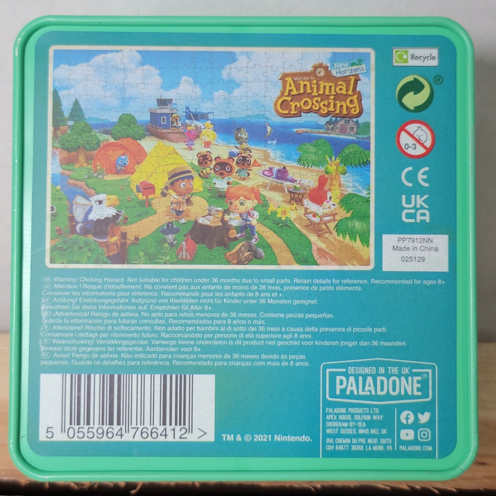 Animal Crossing: "Summer" Themed 250 Pc Puzzle in a Green Collector Tin