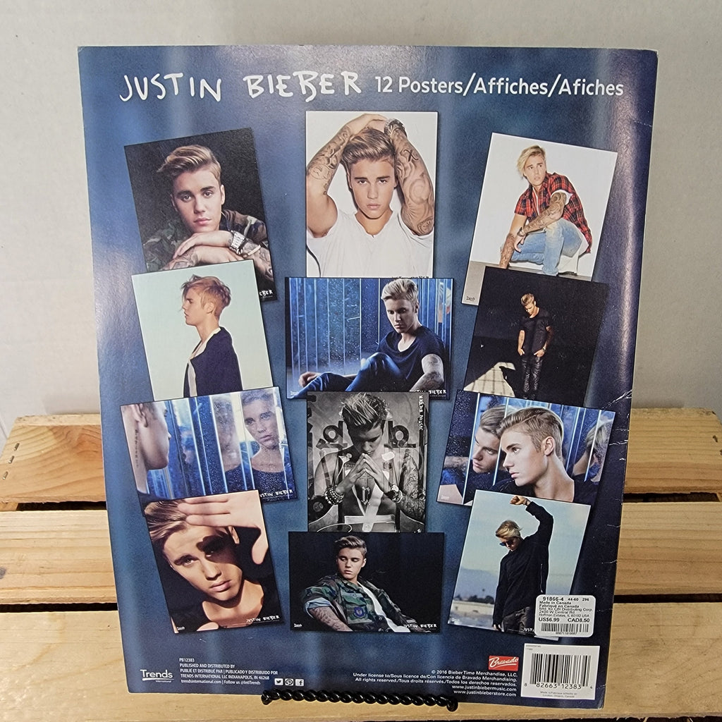2016 Justin Bieber 12 Poster Book - NEW