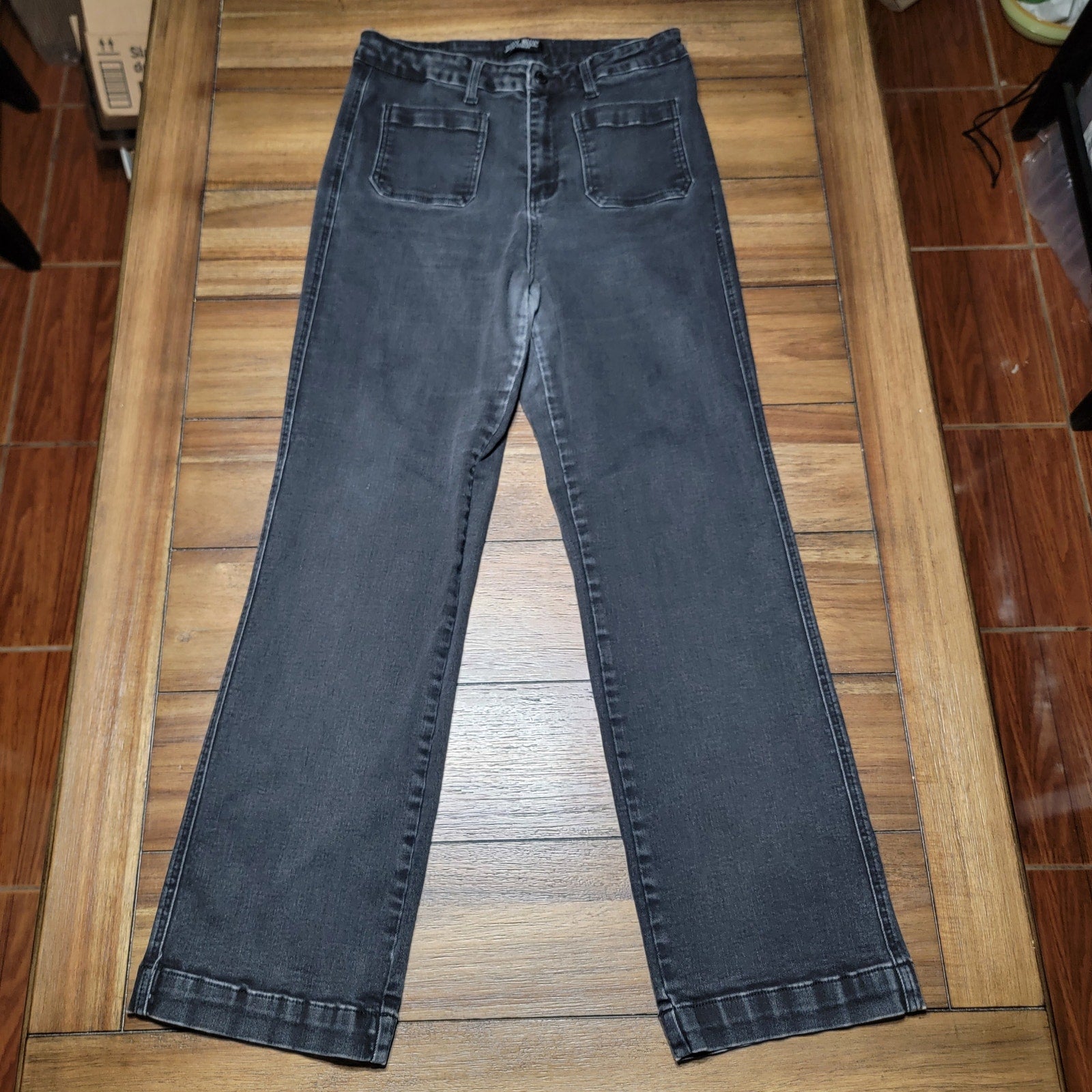 Judy Blue Black Denim Jeans Back Pockets On Both Sides - Size 15/32