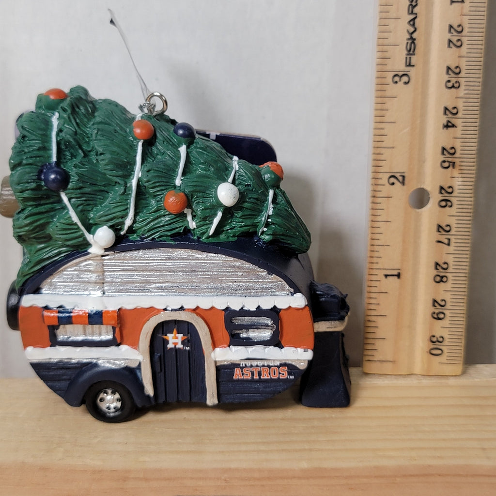 MLB Houston Astros Christmas Ornament Travel Trailer w/ Tree - NWT