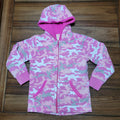 Faded Glory Pink Camo Hooded Sherpa Lined Jacket - Size Small (6/6x)