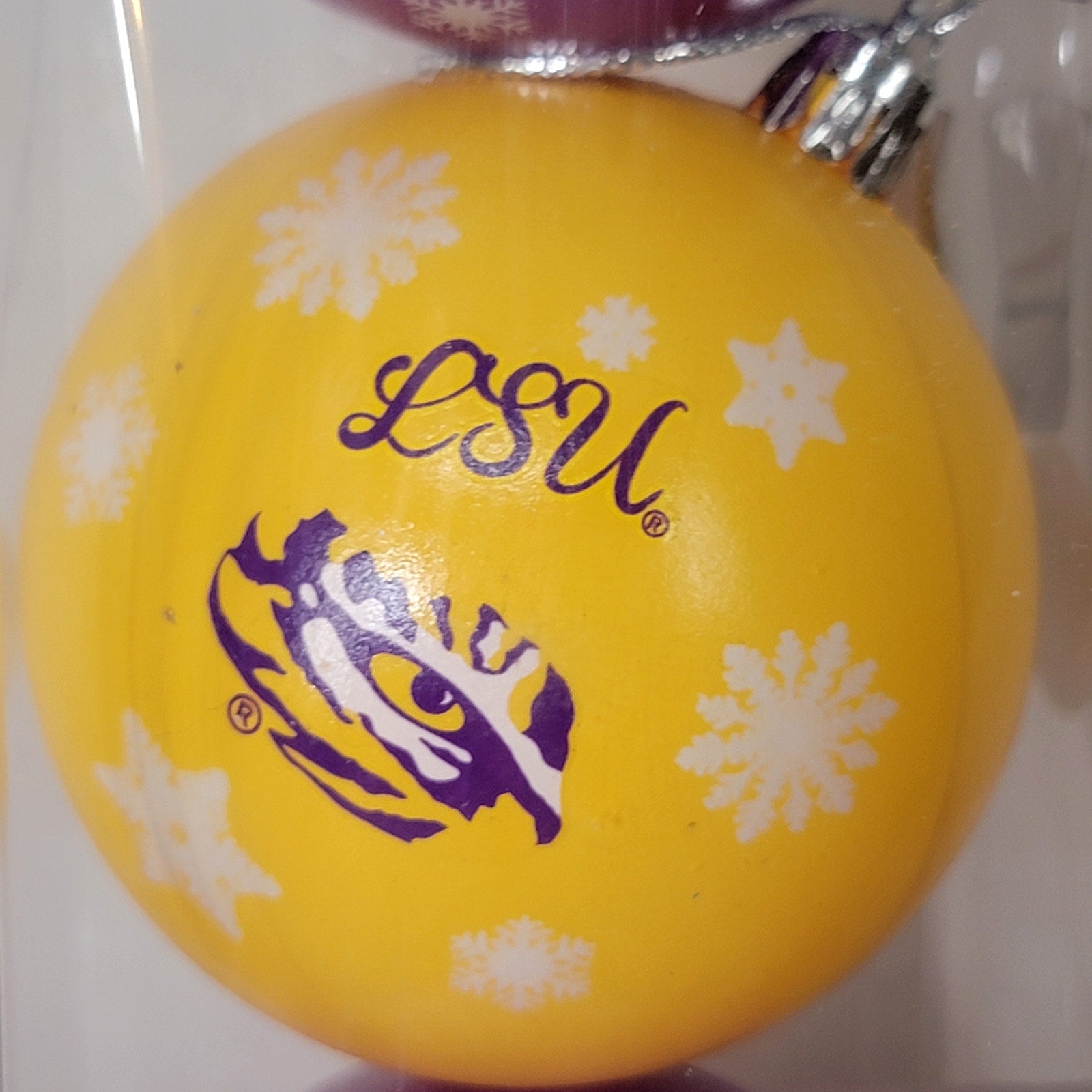 Set of 5 LSU Team Holiday Ornaments - NEW