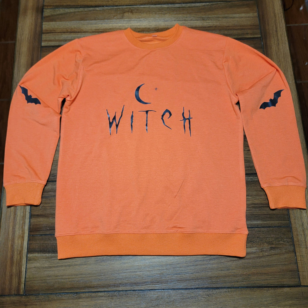 Unbranded Witch LS Orange Sweatshirt - Size Medium