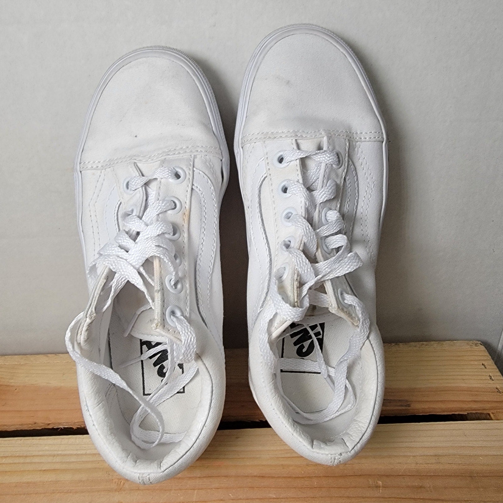 VANS Old Skool Stackform True White Sneakers - Size 4M / 5.5W