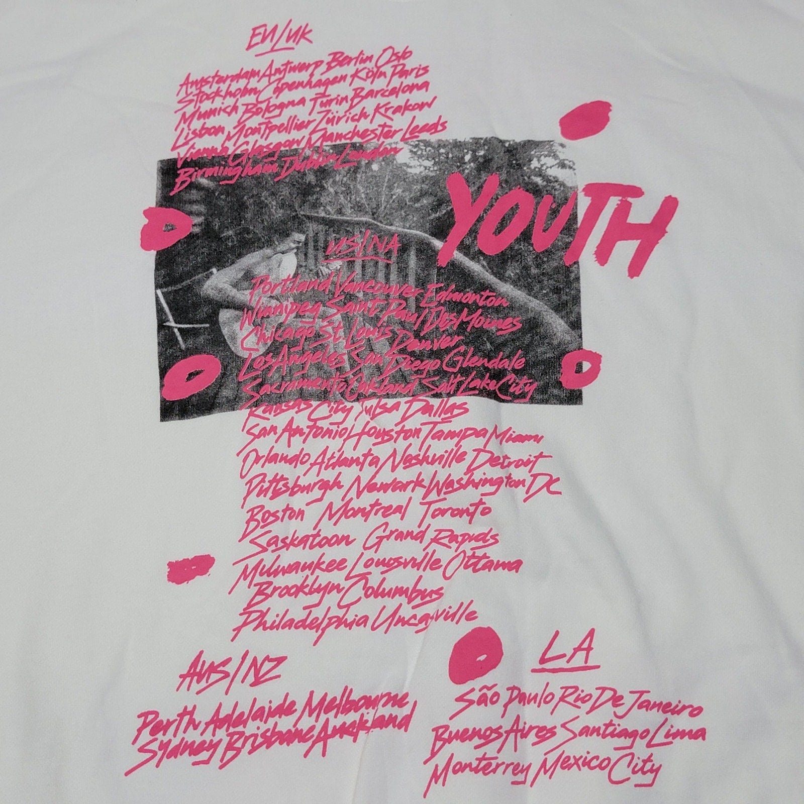 Shawn Mendez The Tour LS White Unisex Hoodie "Youth" - Size XL