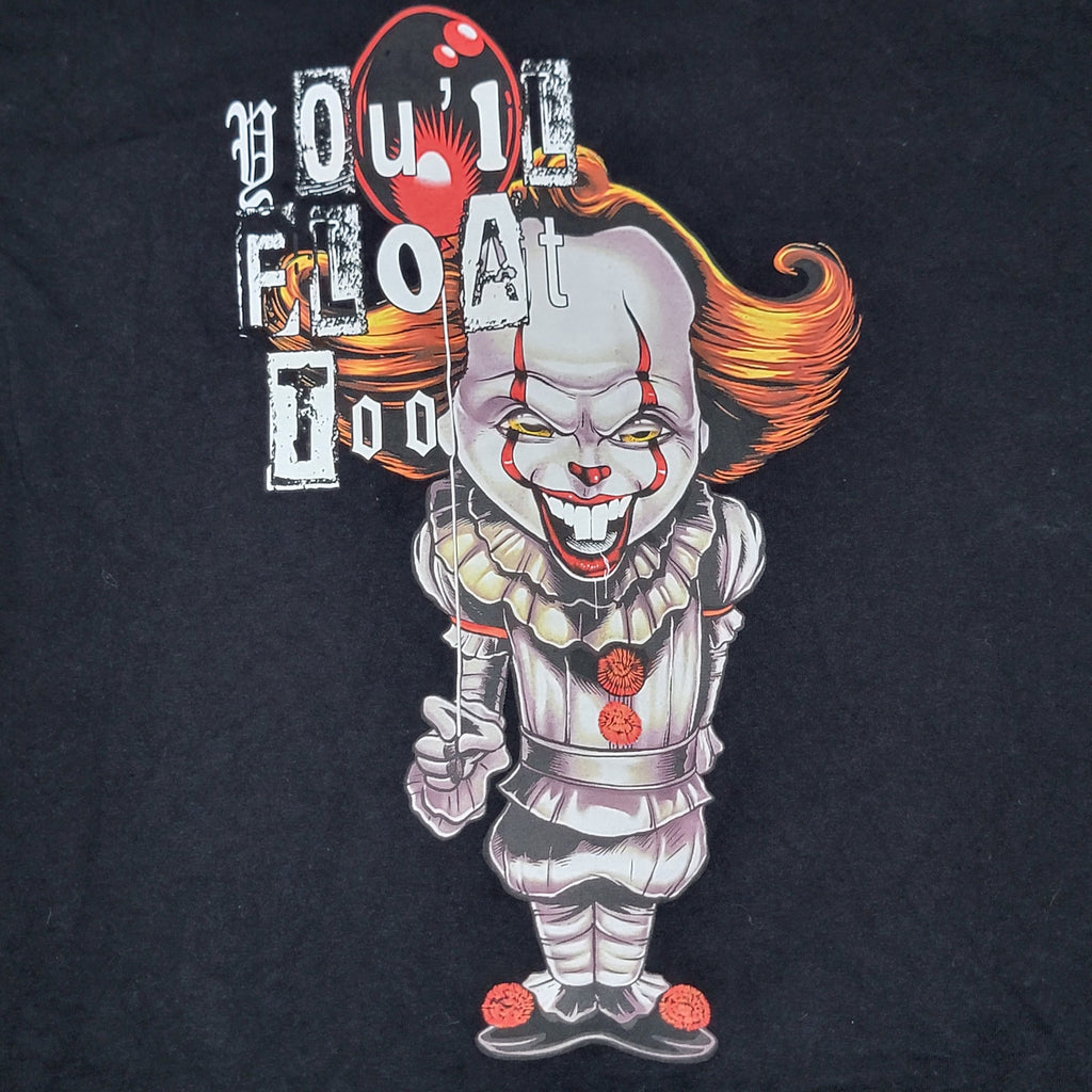 It Black Unisex Tee Pennywise "You'll Float Too" - Size XL