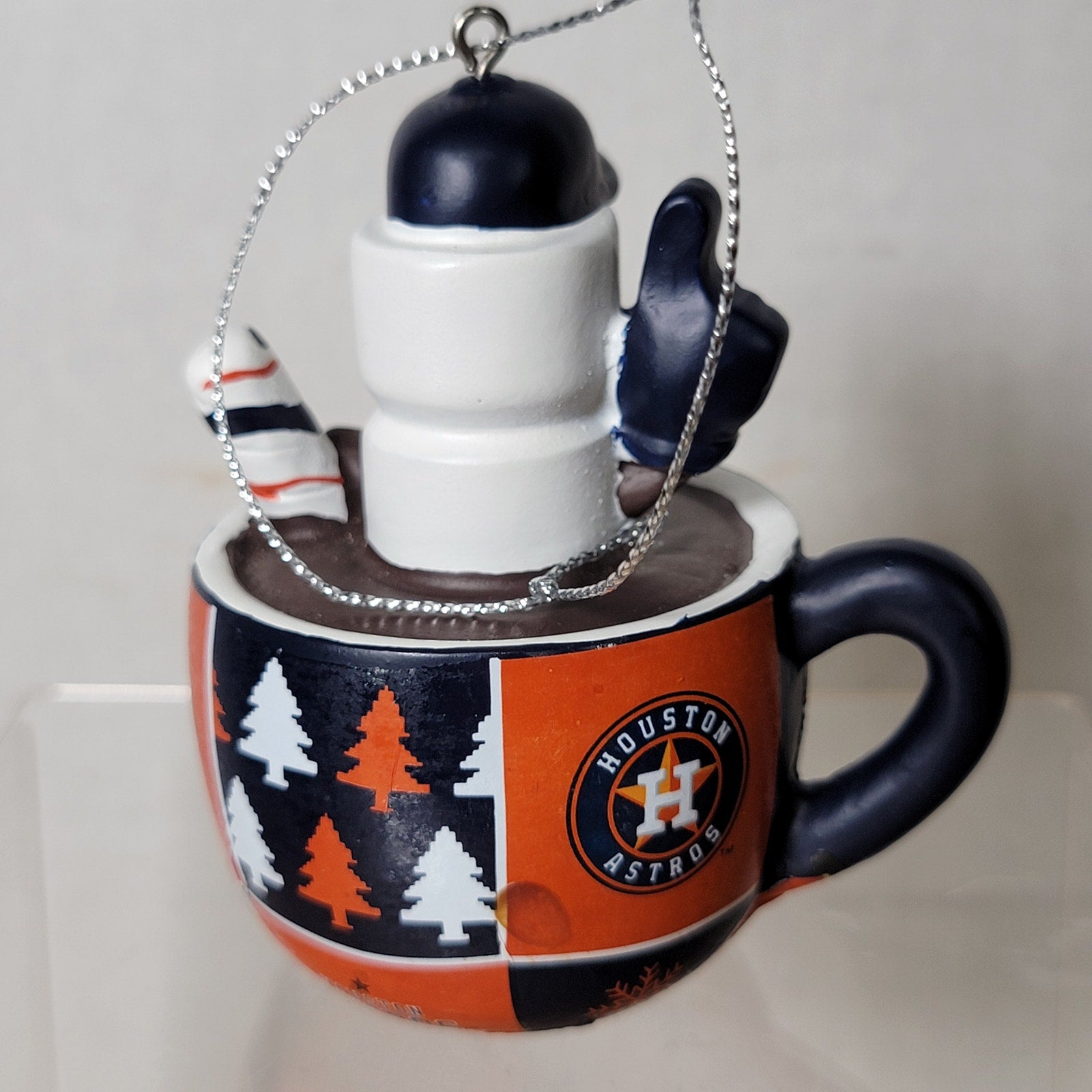 MLB Houston Astros Christmas Ornament Smores Mug Marshmallow Snowman - NWT
