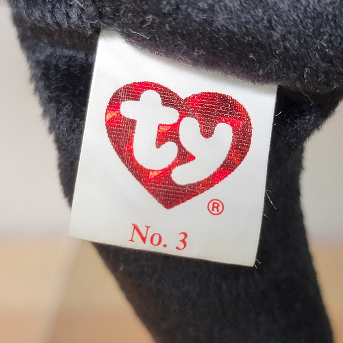 VINTAGE RETIRED Ty Beanie Baby No. 3 the NASCAR Bear w/ Tags