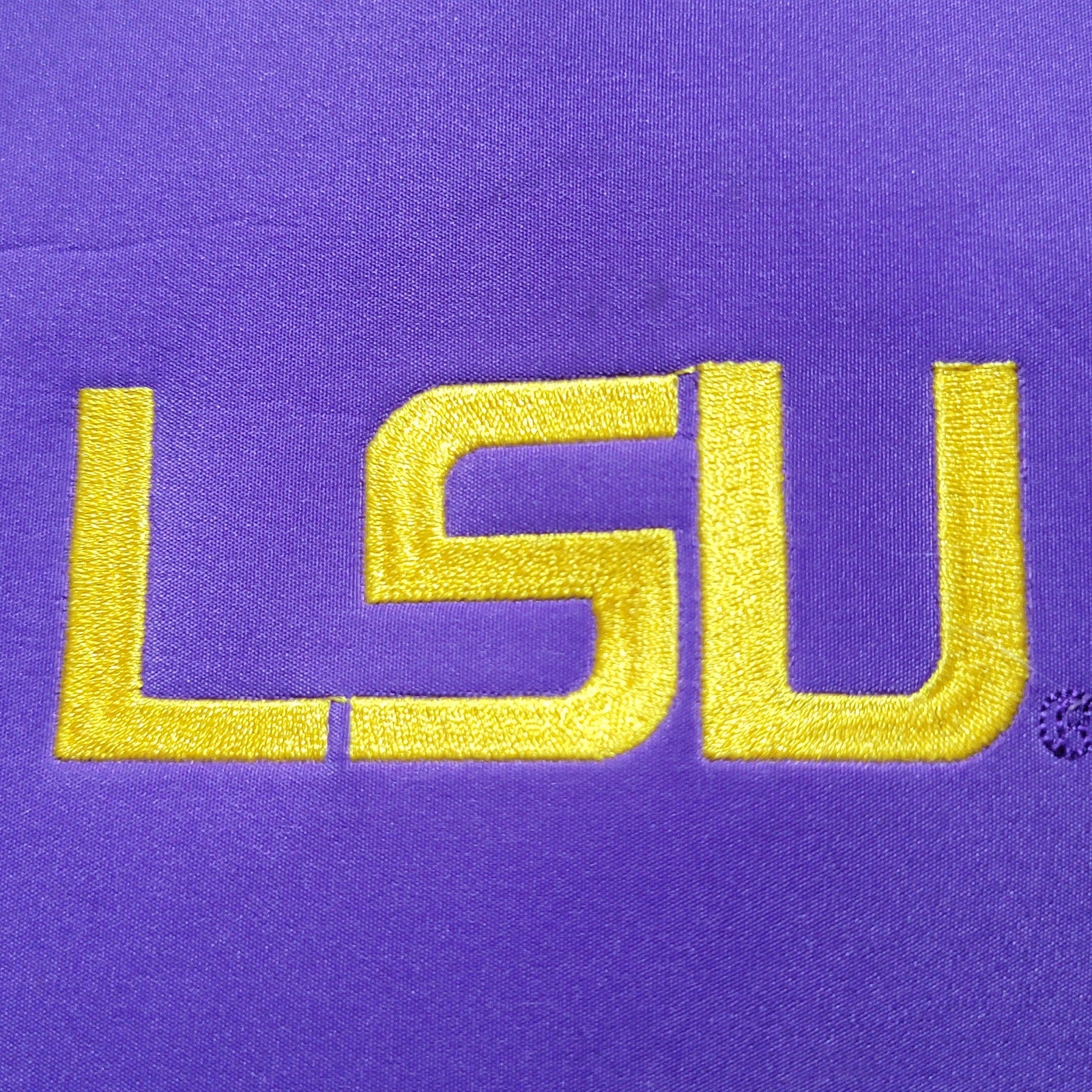 Sandol Purple & Yellow LSU Double Handle Purse