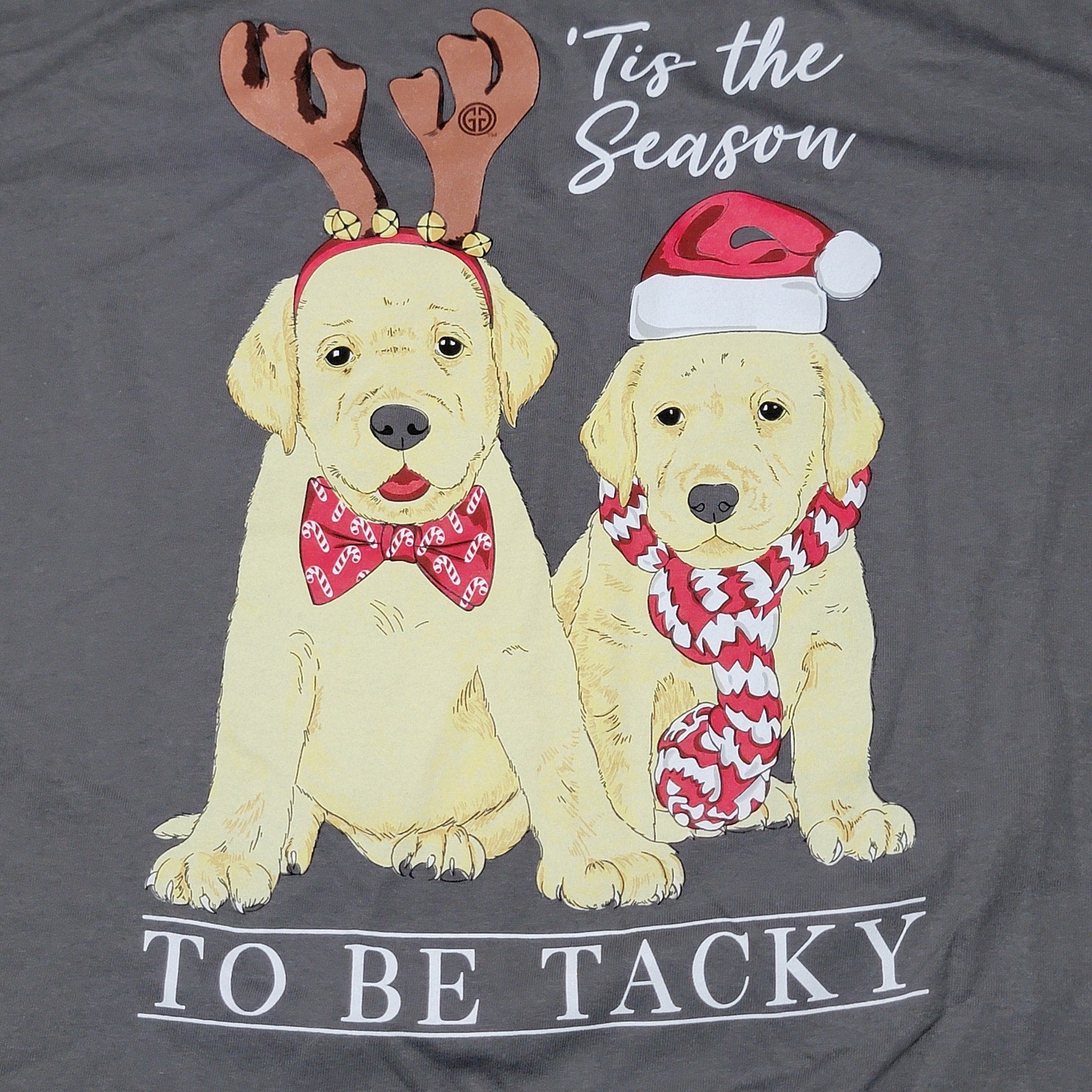 Girlie Girl Originals LS Christmas Tee "Tis The Season To Be Tacky" - Size Large