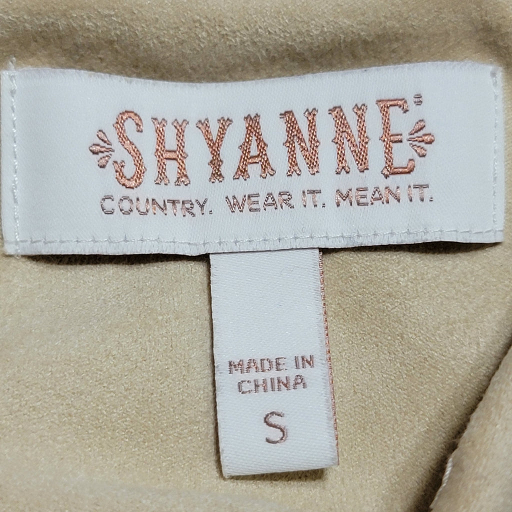 Shyanne Lt. Golden Women's Cropped Fringe Tank Top - Size Small