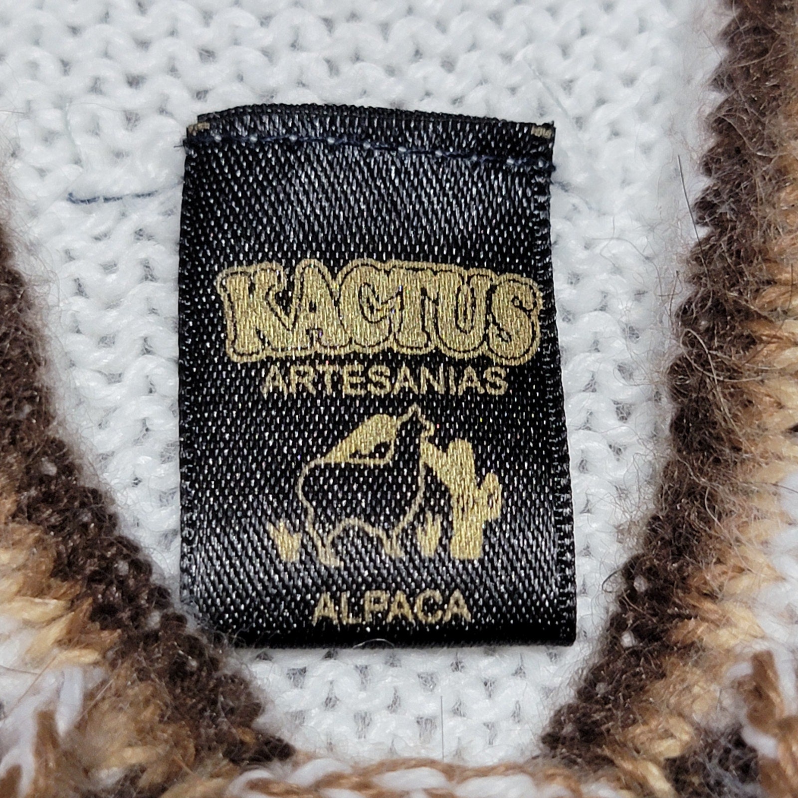Kactus Long Pull Over Knitted Hooded Sweater 100% Alpaca Wool - Size XS