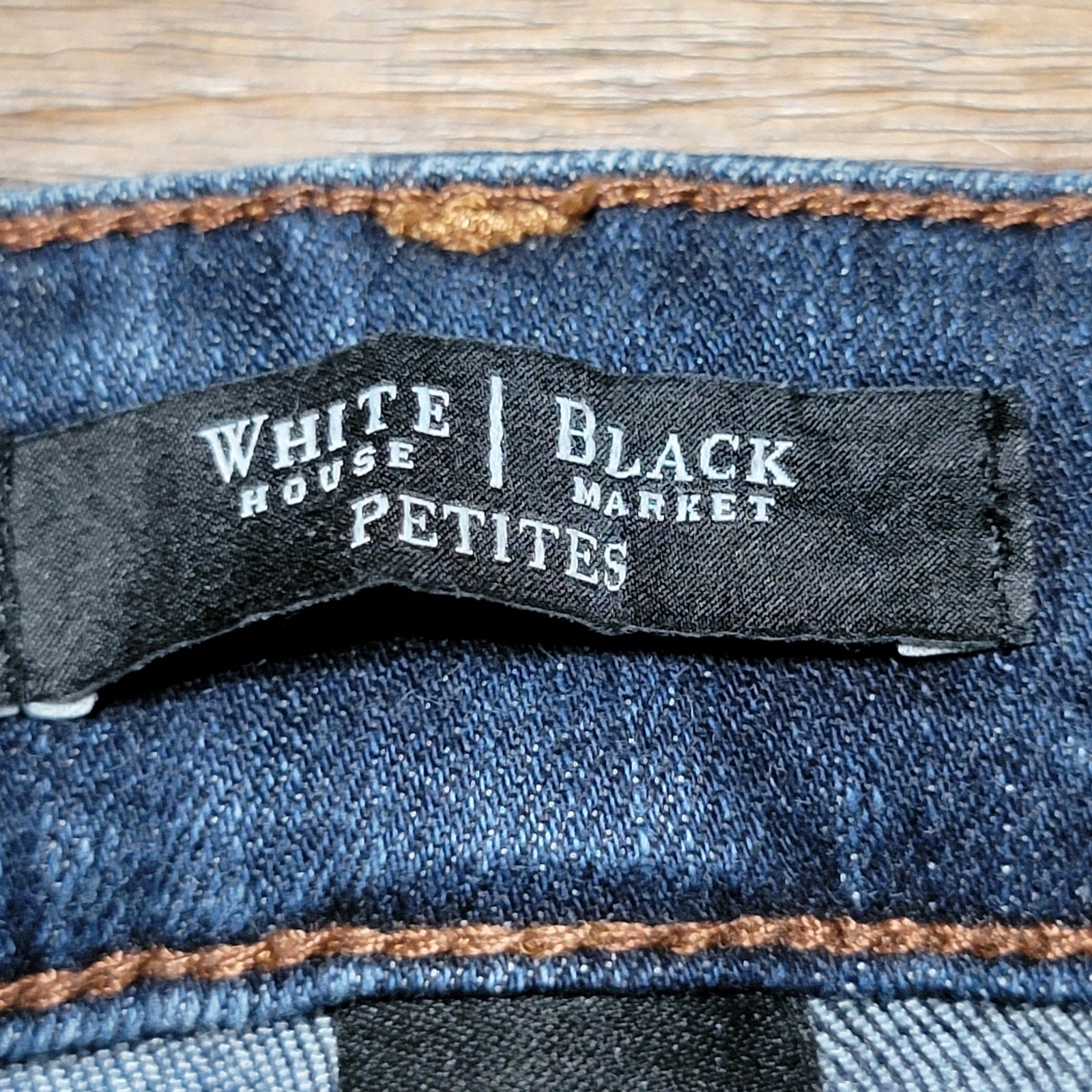 White House Black Market Skimmer Straight Denim Jeans w/ Zip Cuffs - Size 6P