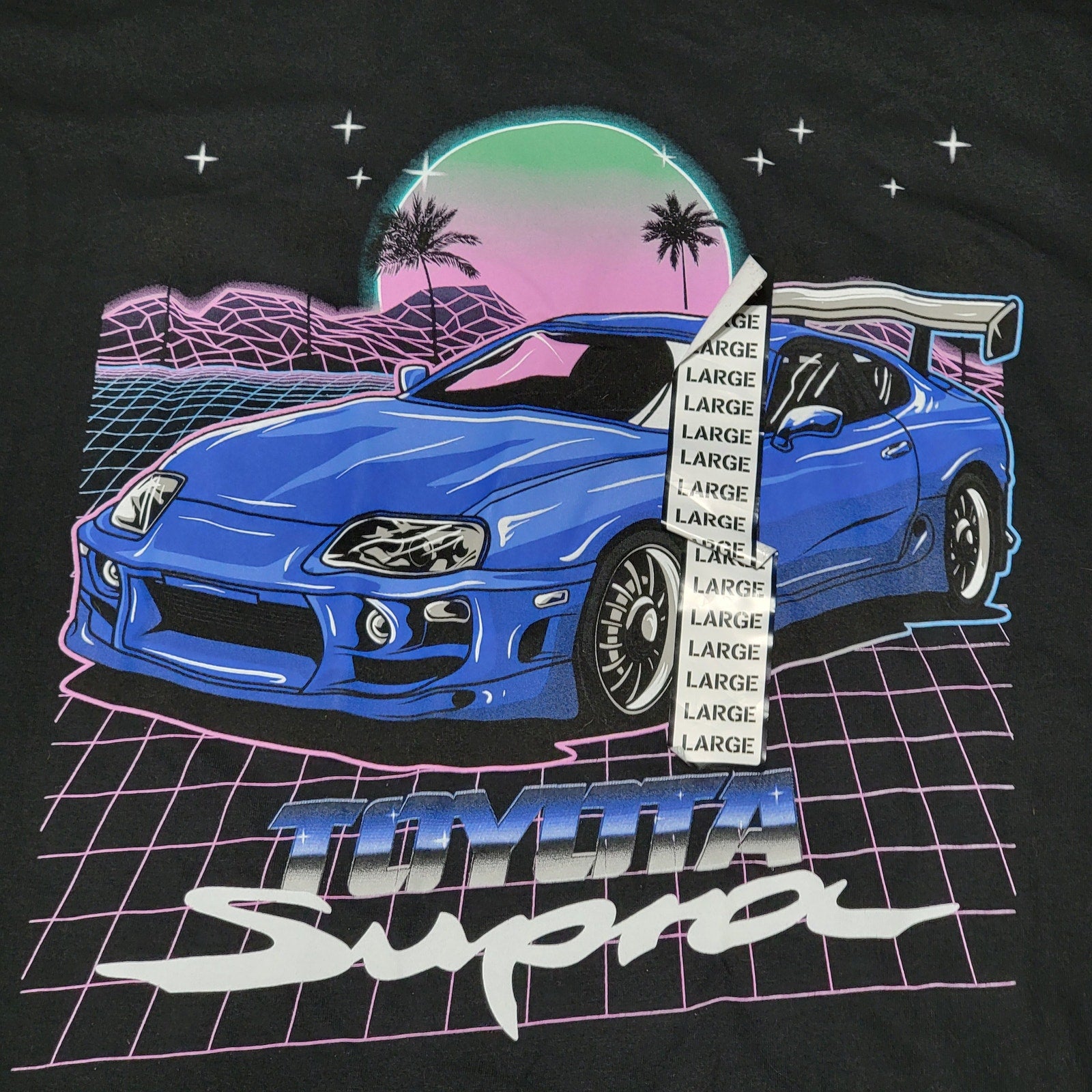 Toyota Official Black Unisex Tee (Spencer's) "Toyota Supra" - Size Large NWT