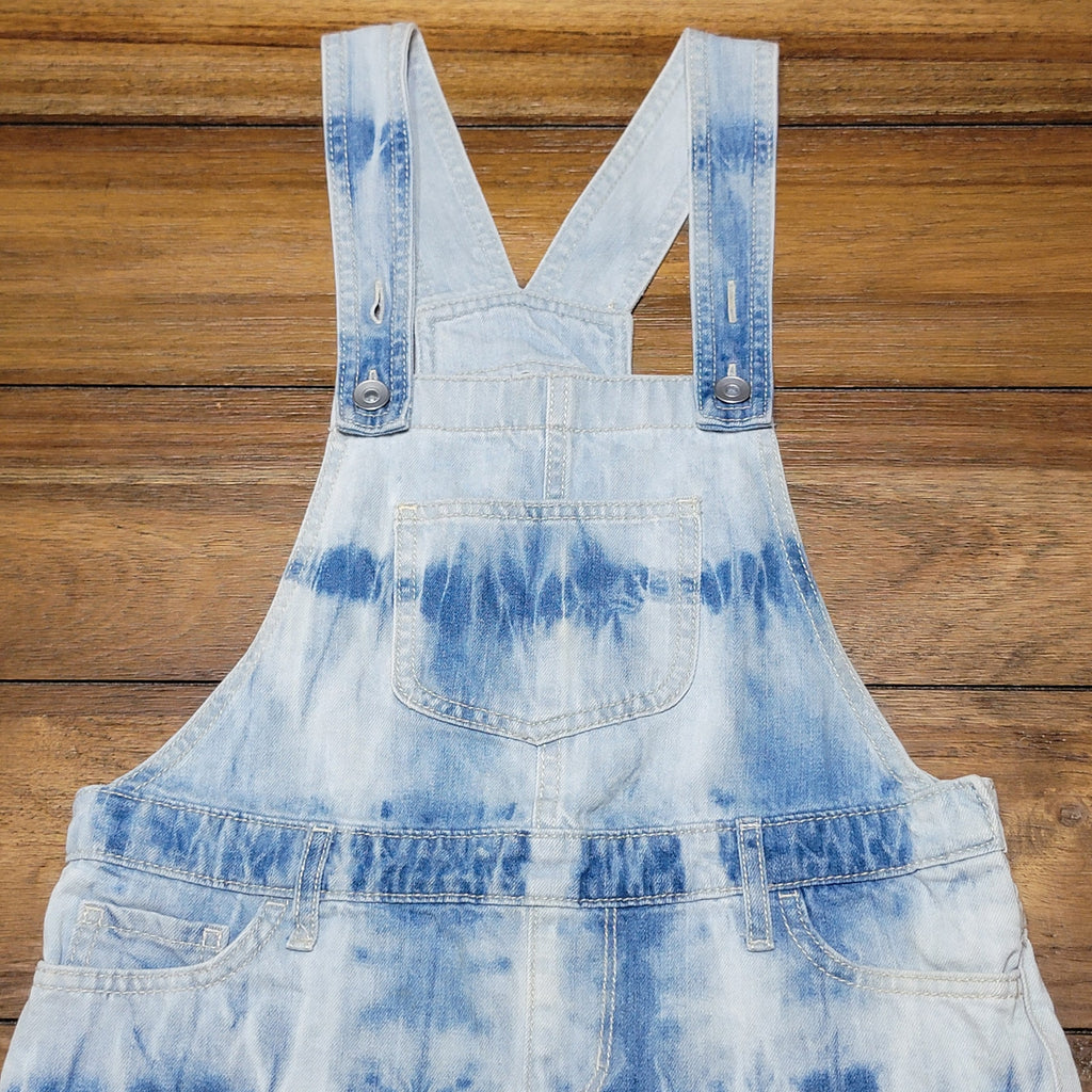 Children's Place Girls Tie-Dye Denim Shortalls - Size 12