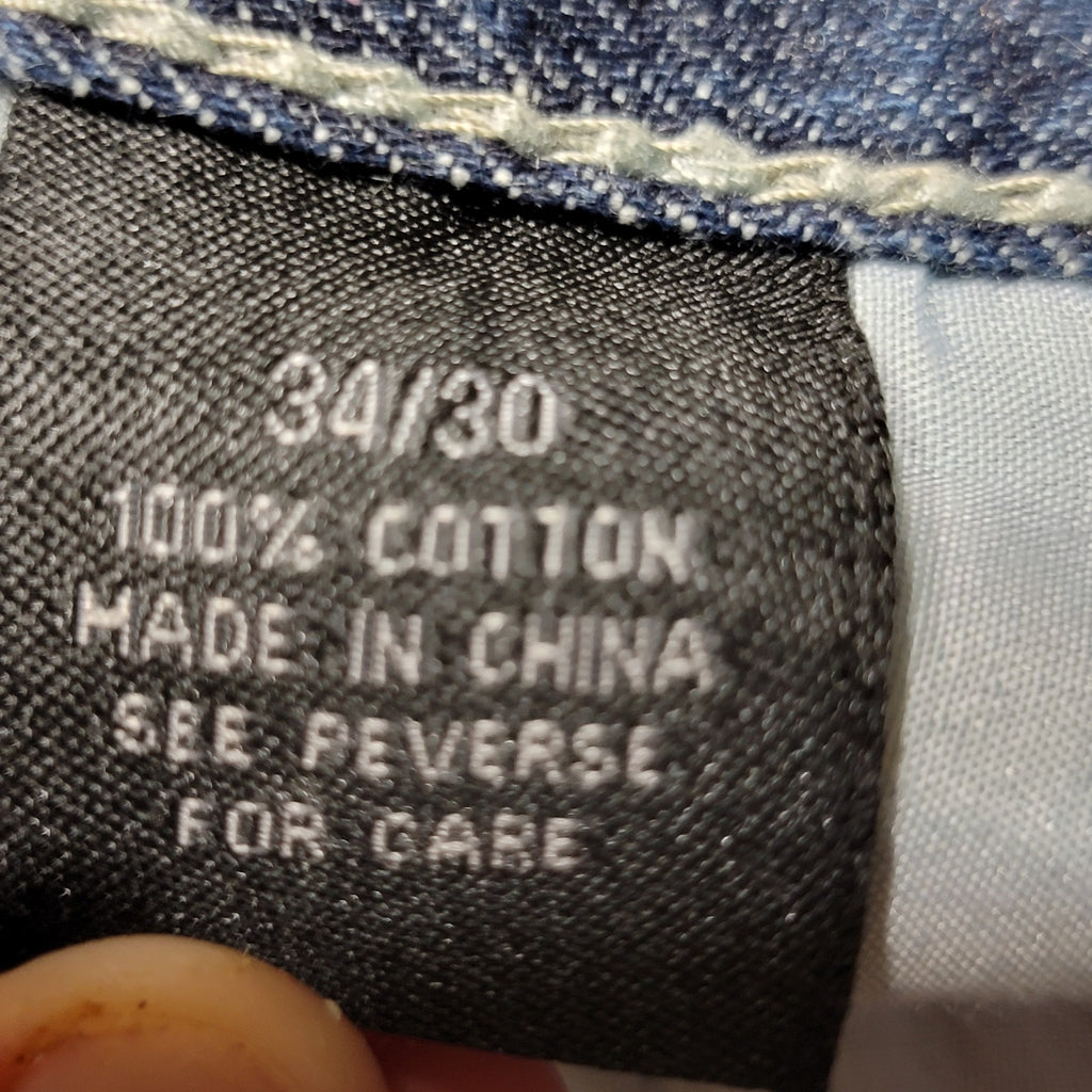 CJ Black Wide Leg Denim Jeans - Size 34/30
