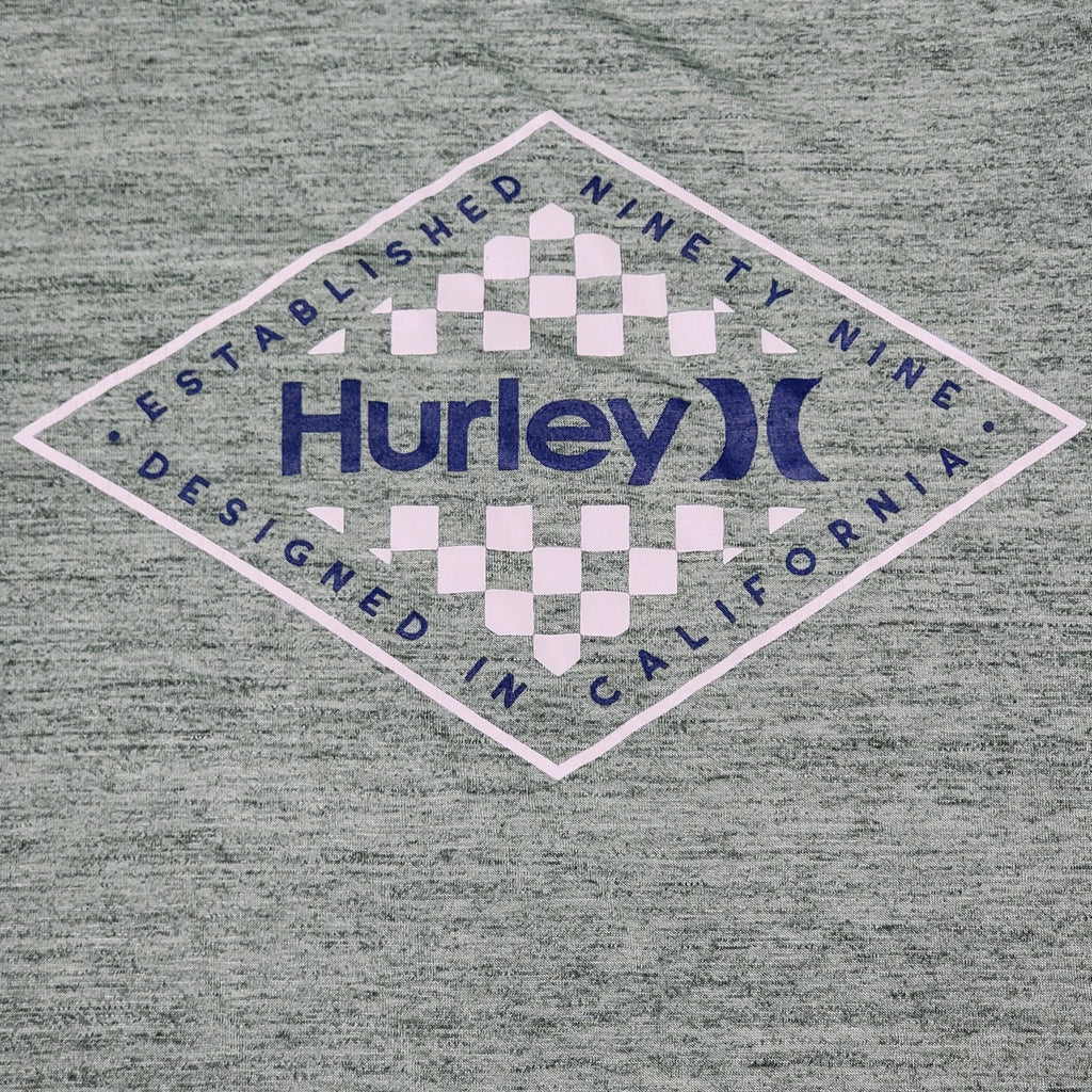 Hurley Green Tee Diamond Logo - Size Small