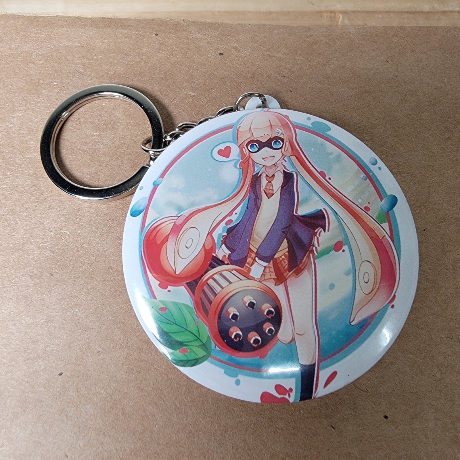 Set of 2 Anime Button Style Keychains: Futaba Sakura & Kasane Teto