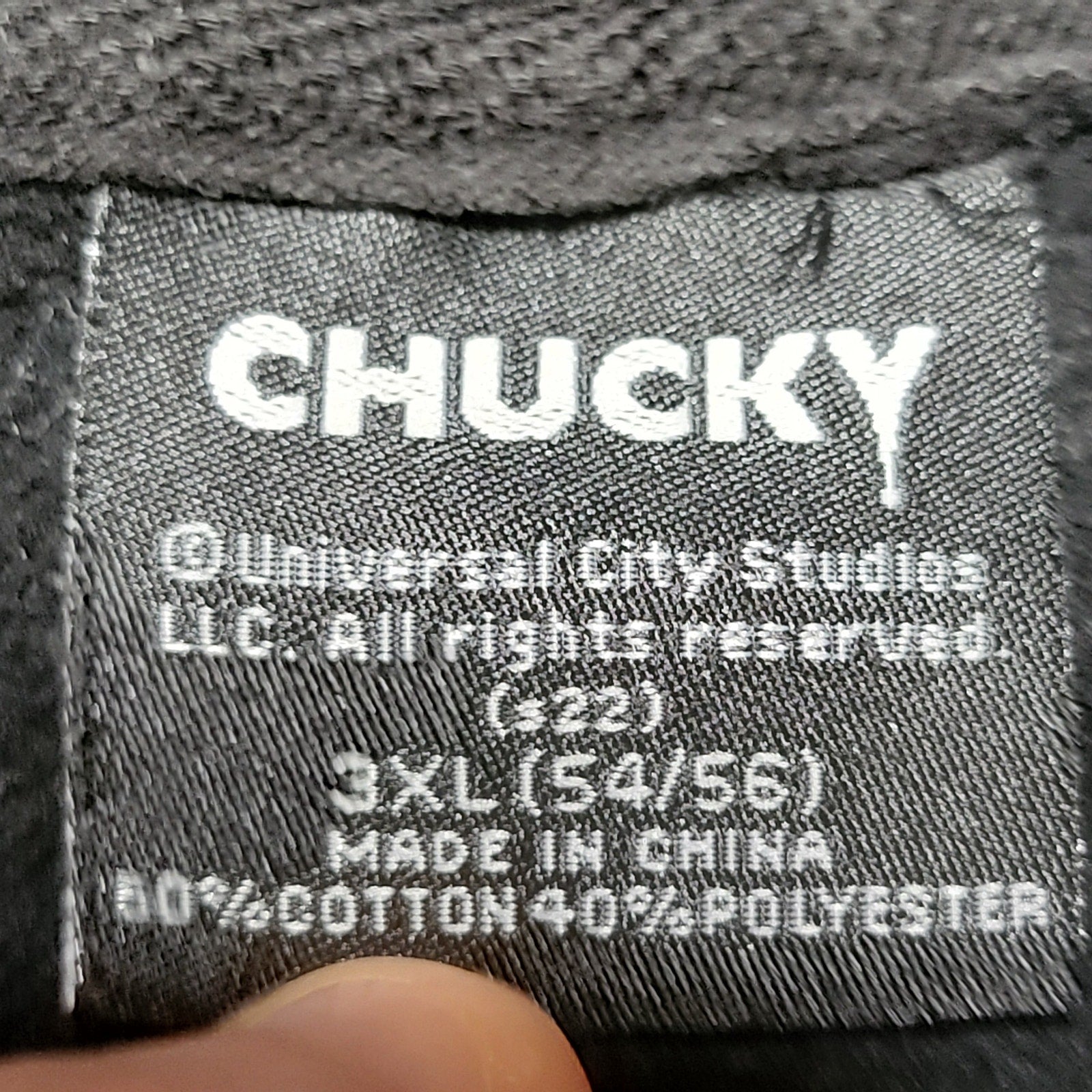 Chucky LS Black Pull-On Unisex Hoodie "No More Mr. Good Guys" - Size 3XL