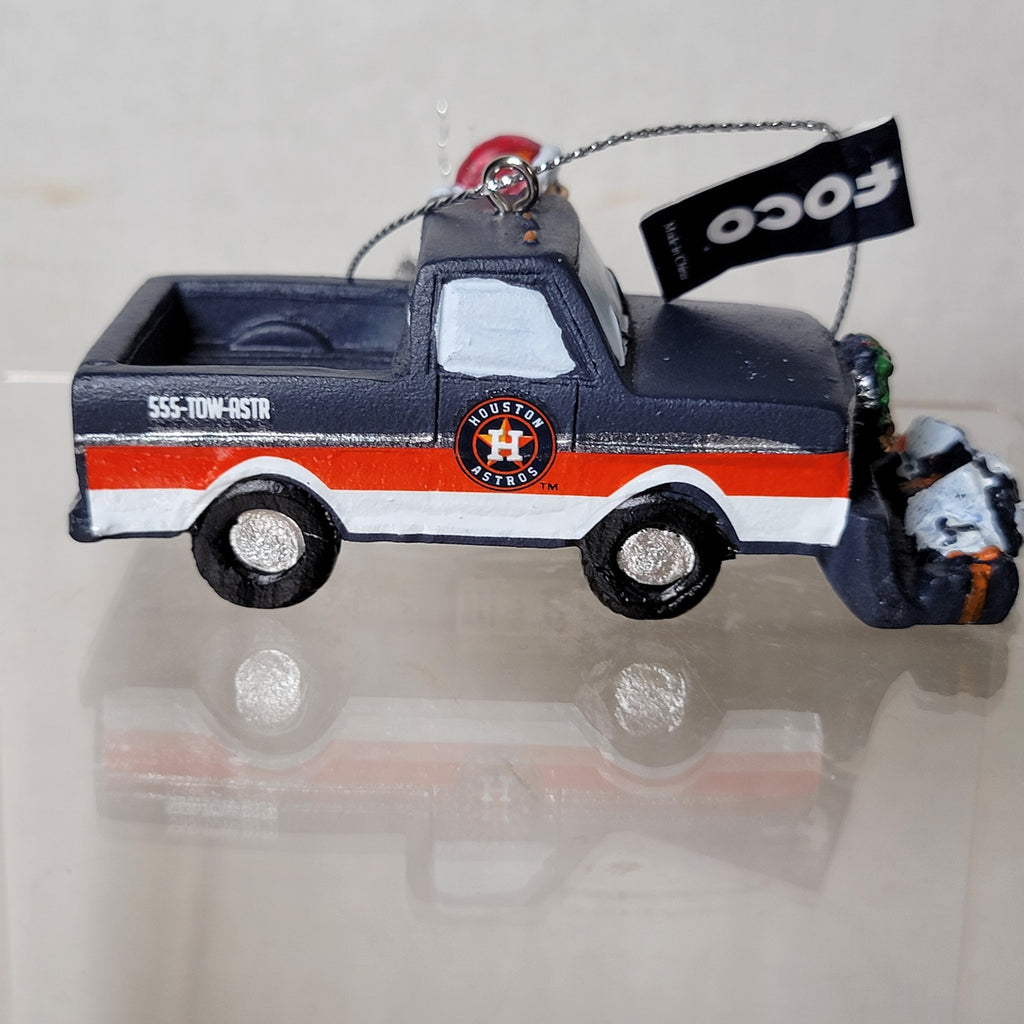 MLB Houston Astros Christmas Ornament Snow Plow Truck - NWT
