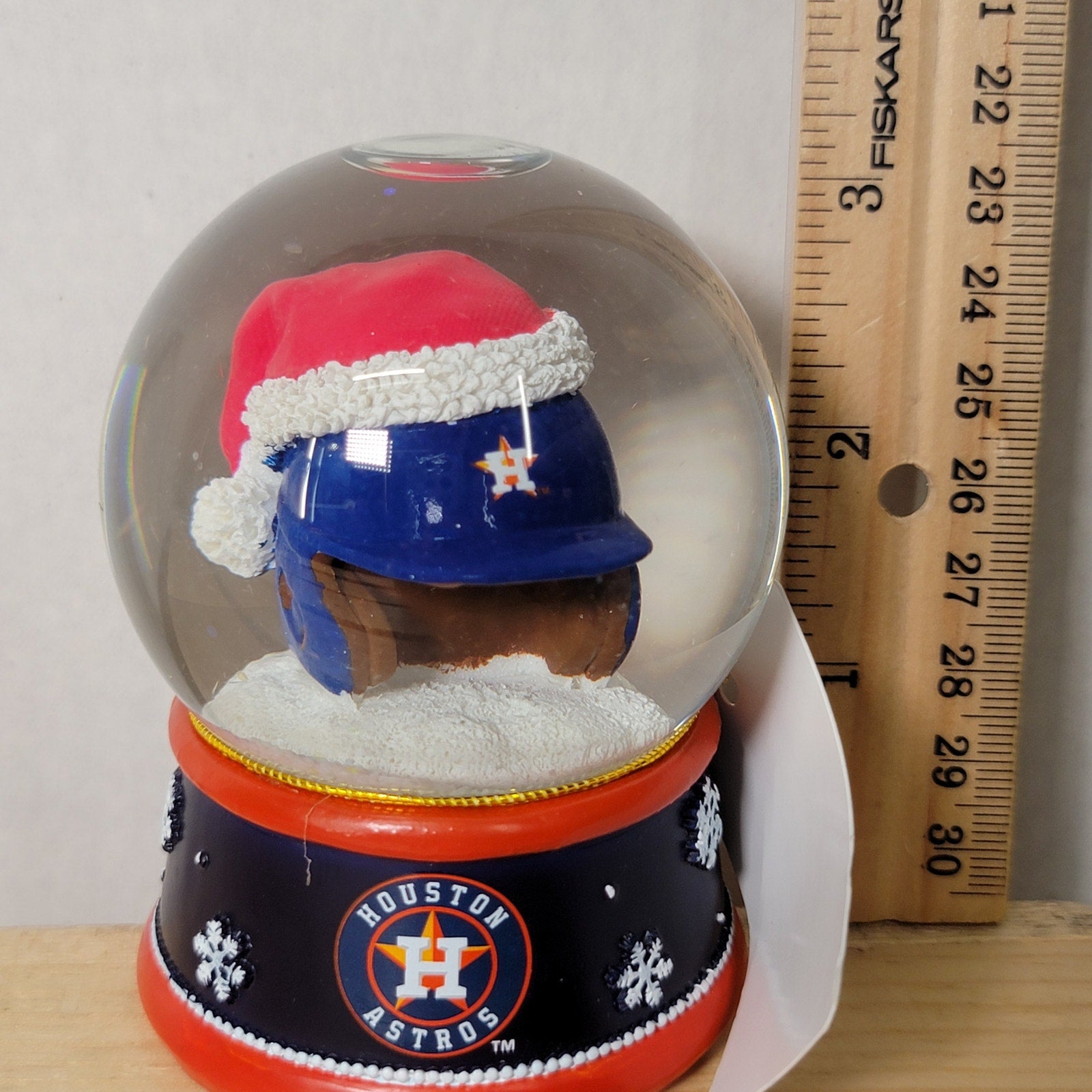 MLB Houston Astros Christmas Snow Globe Helmet w/ Santa Hat - NWT