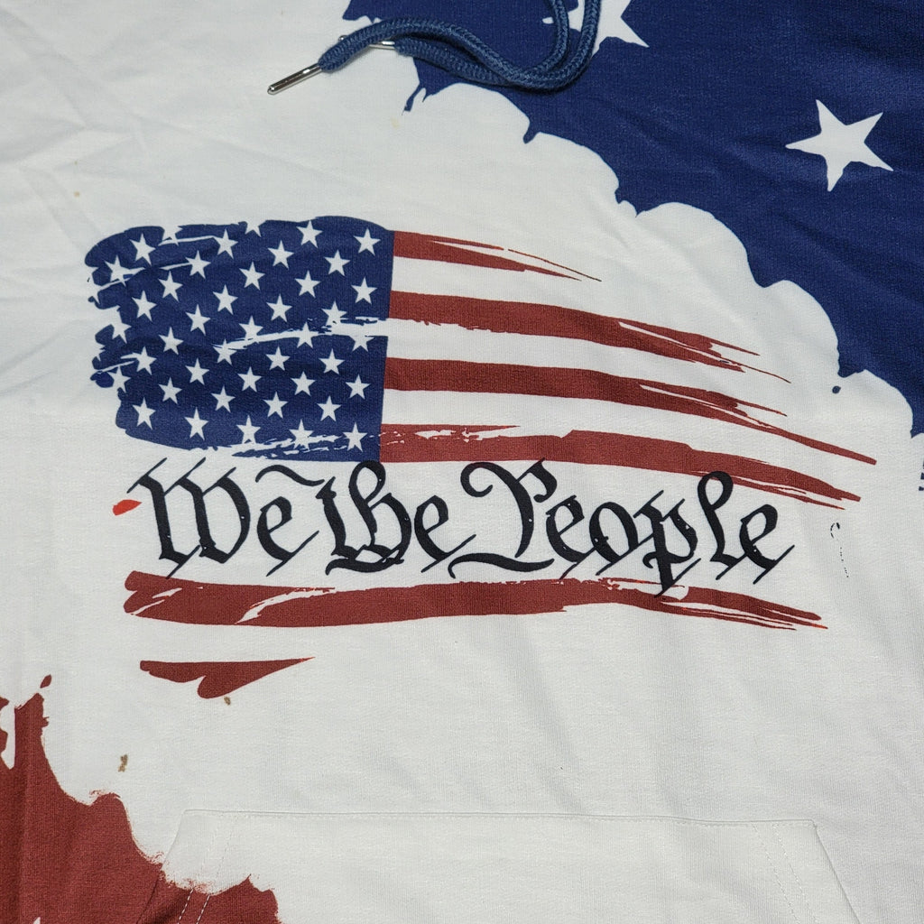 Americana Pullover LS Hoodie "We The People" - Size Medium