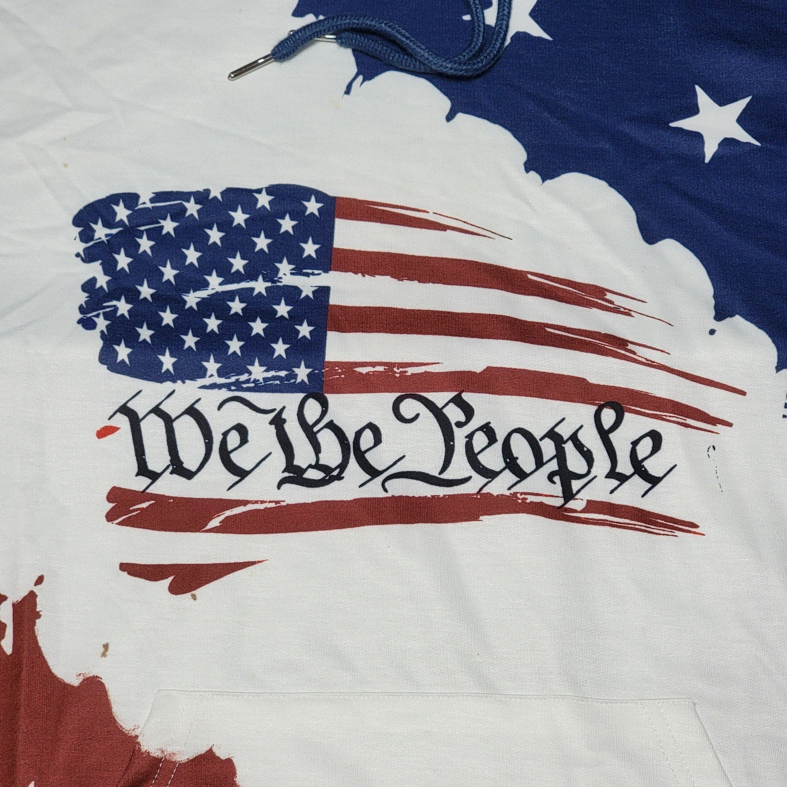 Americana Pullover LS Hoodie "We The People" - Size Medium