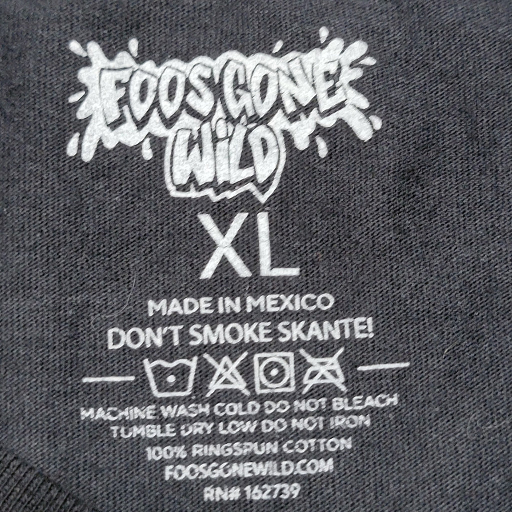 Foos Gone Wild Black Unisex Tee "Look At It Closely" - Size XL