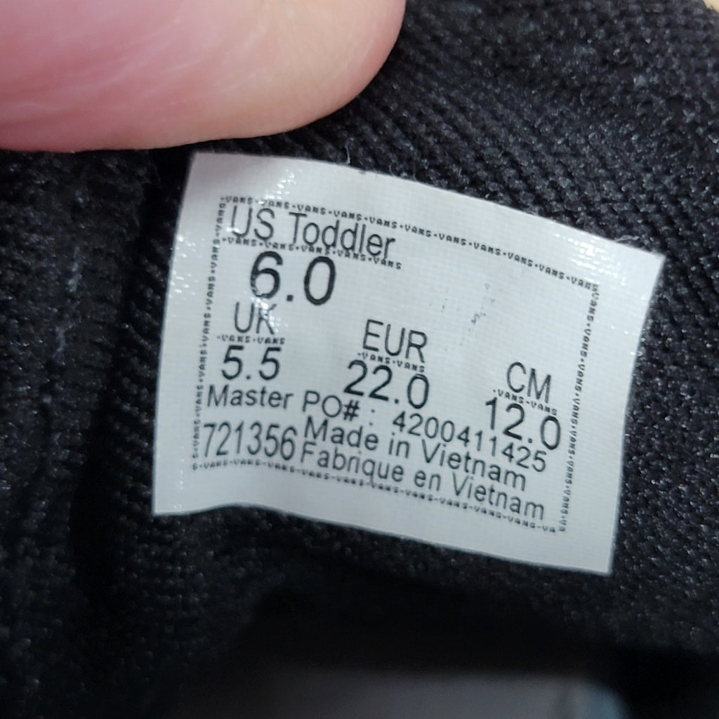 VANS Ward V Toddler Fall Floral Black Shoes - Size Toddler 6