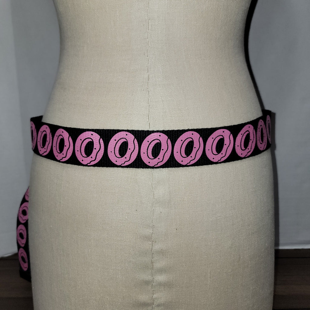 Tyler The Creator Odd Future Black & Pink Donut Belt 48"
