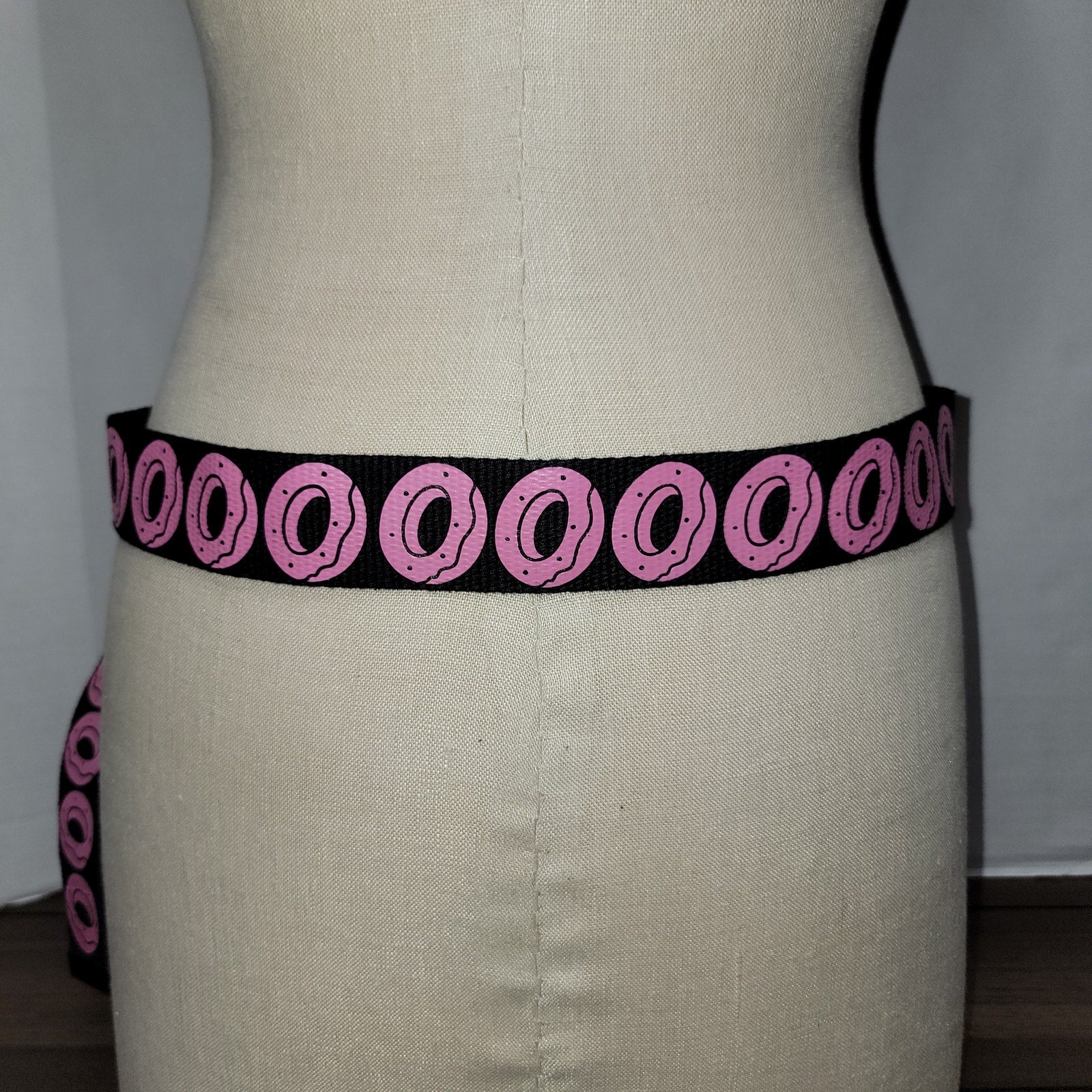 Tyler The Creator Odd Future Black & Pink Donut Belt 48"